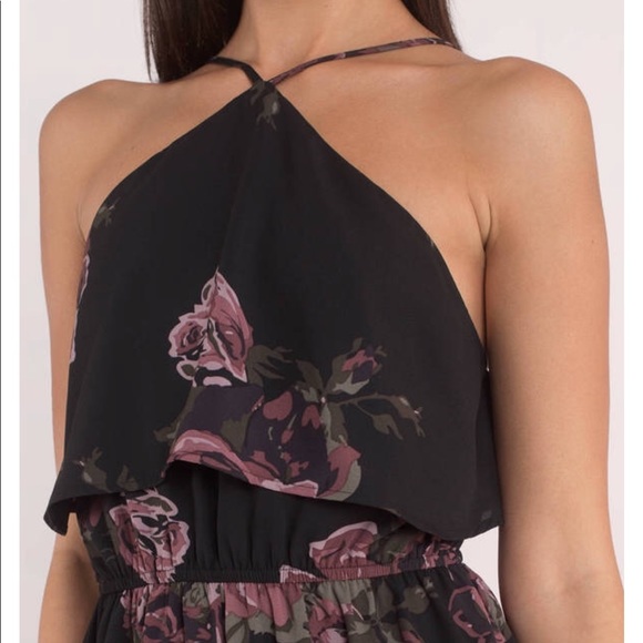 NWT B L A C K  F L O R A L  P R I N T  R O M P E R - Picture 3 of 4